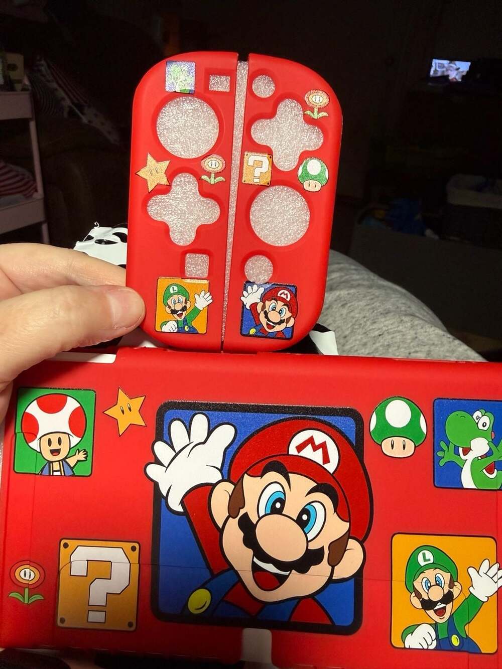 Xcitifun Protective Silicone Case for Nintendo Switch - Super Mario Theme Red Co